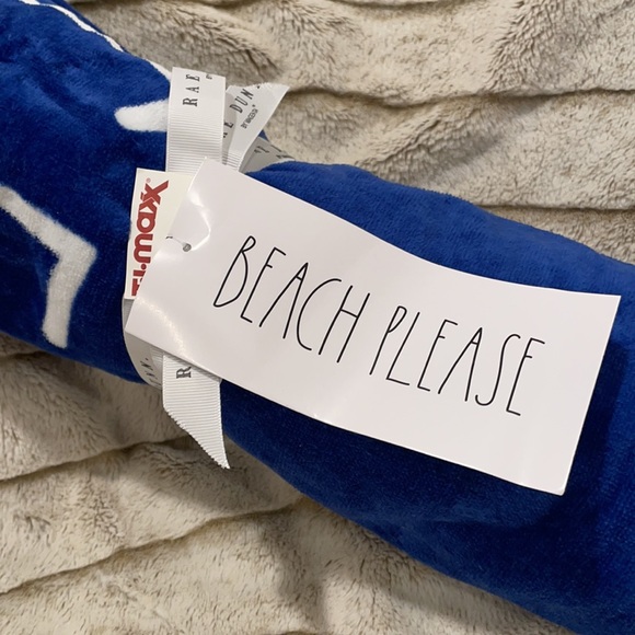 ☀️👙Rae Dunn Beach Towel BEACH PLEASE 🏖 ☀️Summer - Picture 3 of 4